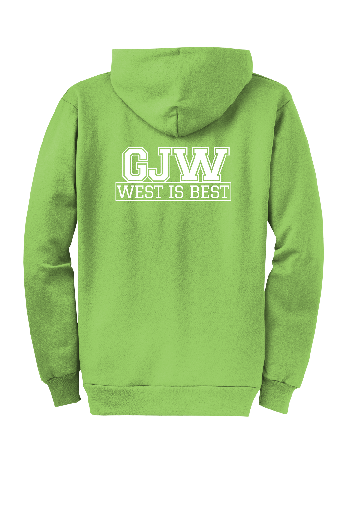 Economy Hoodie - FULL ZIP - Port  Company Core Fleece Hooded Sweatshirt PC78ZH - George J West Elementary School