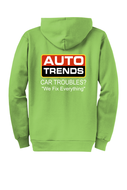 Economy Hoodie - FULL ZIP - Port  Company Core Fleece Hooded Sweatshirt PC78ZH - Auto Trends