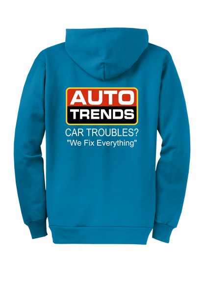 Economy Hoodie - FULL ZIP - Port  Company Core Fleece Hooded Sweatshirt PC78ZH - Auto Trends