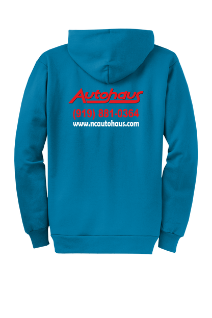 Economy Hoodie - FULL ZIP - Port  Company Core Fleece Hooded Sweatshirt PC78ZH - Autohaus