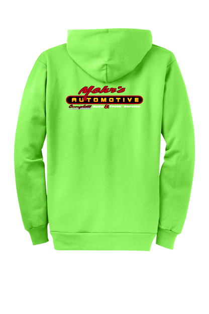 Economy Hoodie - FULL ZIP - Port  Company Core Fleece Hooded Sweatshirt PC78ZH - Mohr's Automotive