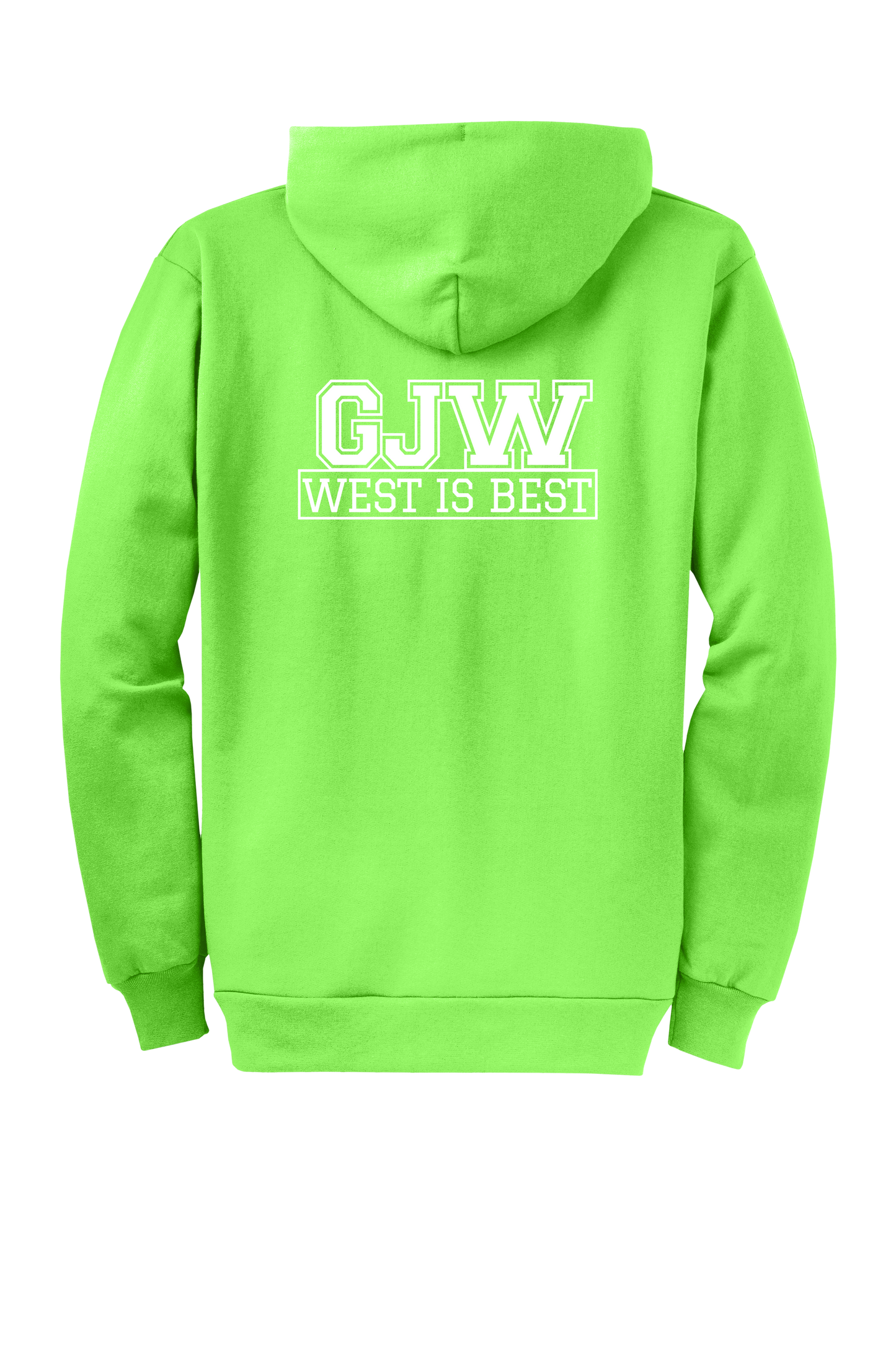 Economy Hoodie - FULL ZIP - Port  Company Core Fleece Hooded Sweatshirt PC78ZH - George J West Elementary School