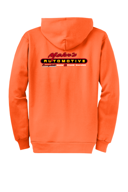 Economy Hoodie - FULL ZIP - Port  Company Core Fleece Hooded Sweatshirt PC78ZH - Mohr's Automotive