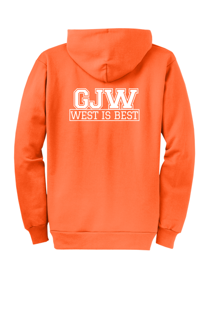 Economy Hoodie - FULL ZIP - Port  Company Core Fleece Hooded Sweatshirt PC78ZH - George J West Elementary School