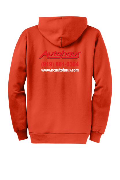 Economy Hoodie - FULL ZIP - Port  Company Core Fleece Hooded Sweatshirt PC78ZH - Autohaus