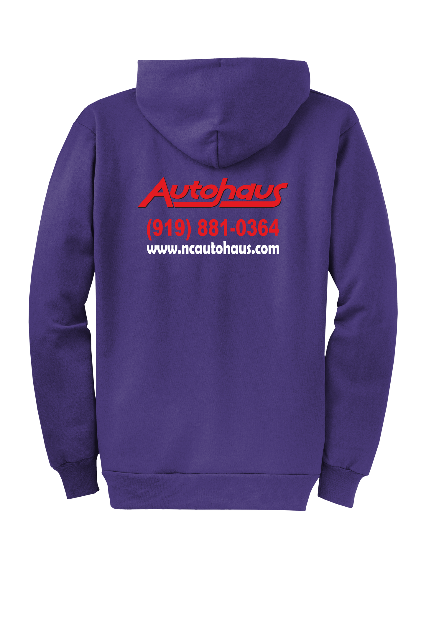 Economy Hoodie - FULL ZIP - Port  Company Core Fleece Hooded Sweatshirt PC78ZH - Autohaus