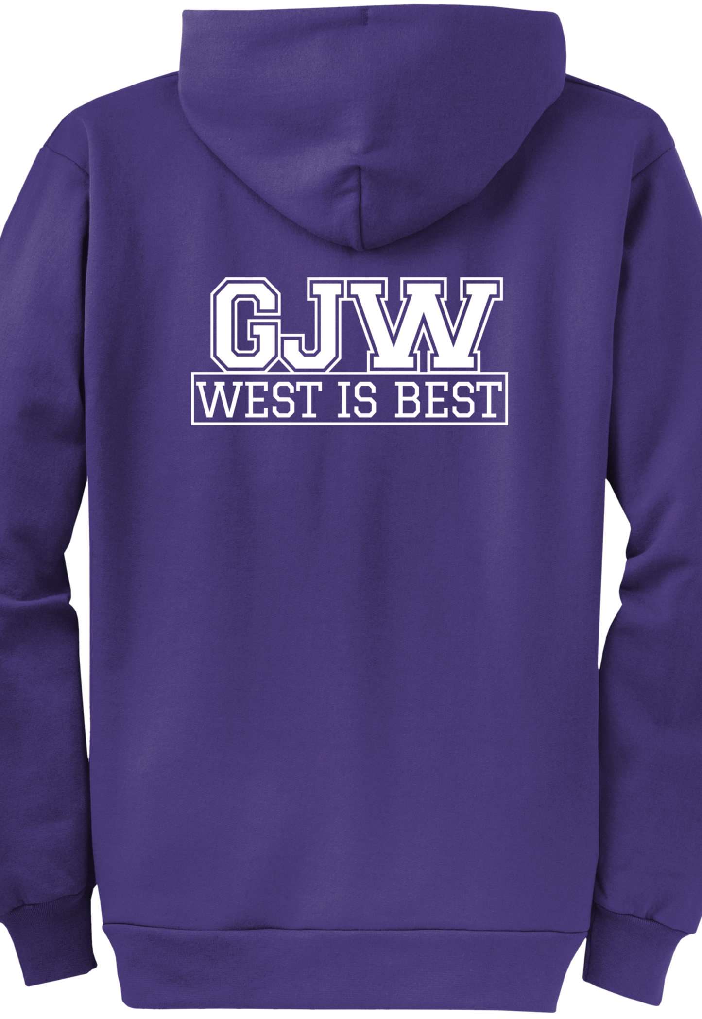 Economy Hoodie - FULL ZIP - Port  Company Core Fleece Hooded Sweatshirt PC78ZH - George J West Elementary School