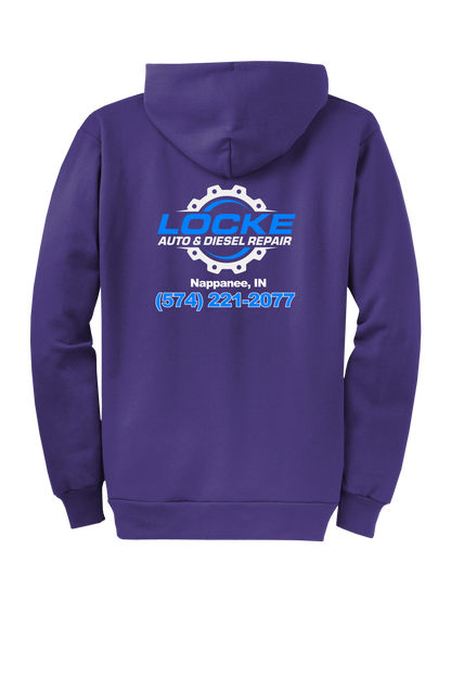 Hoodie - Full Zip Core Fleece Hooded Sweatshirt PC78ZH - Locke Auto & Diesel Repair