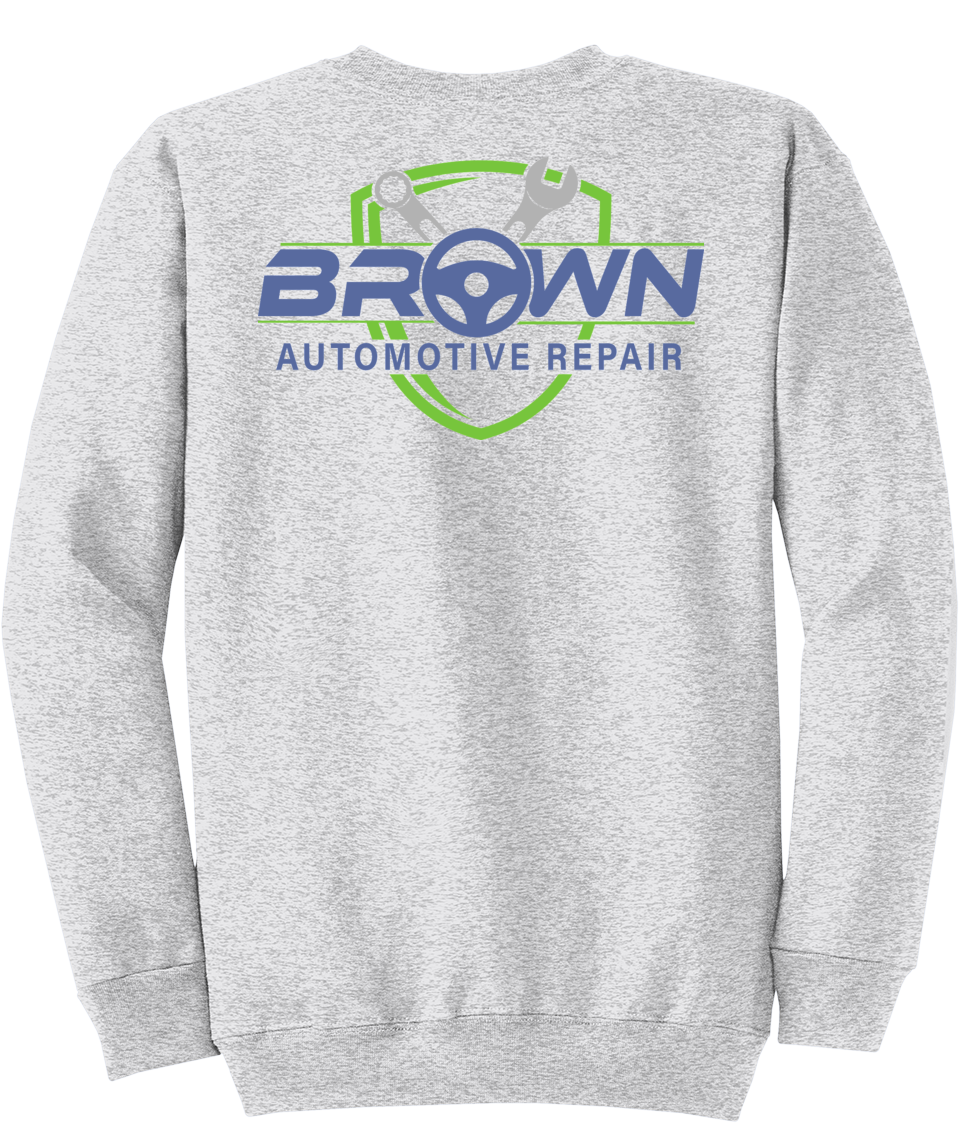 Sweatshirt - Core Fleece Crewneck Sweatshirt - PC78 - Brown Automotive Repair