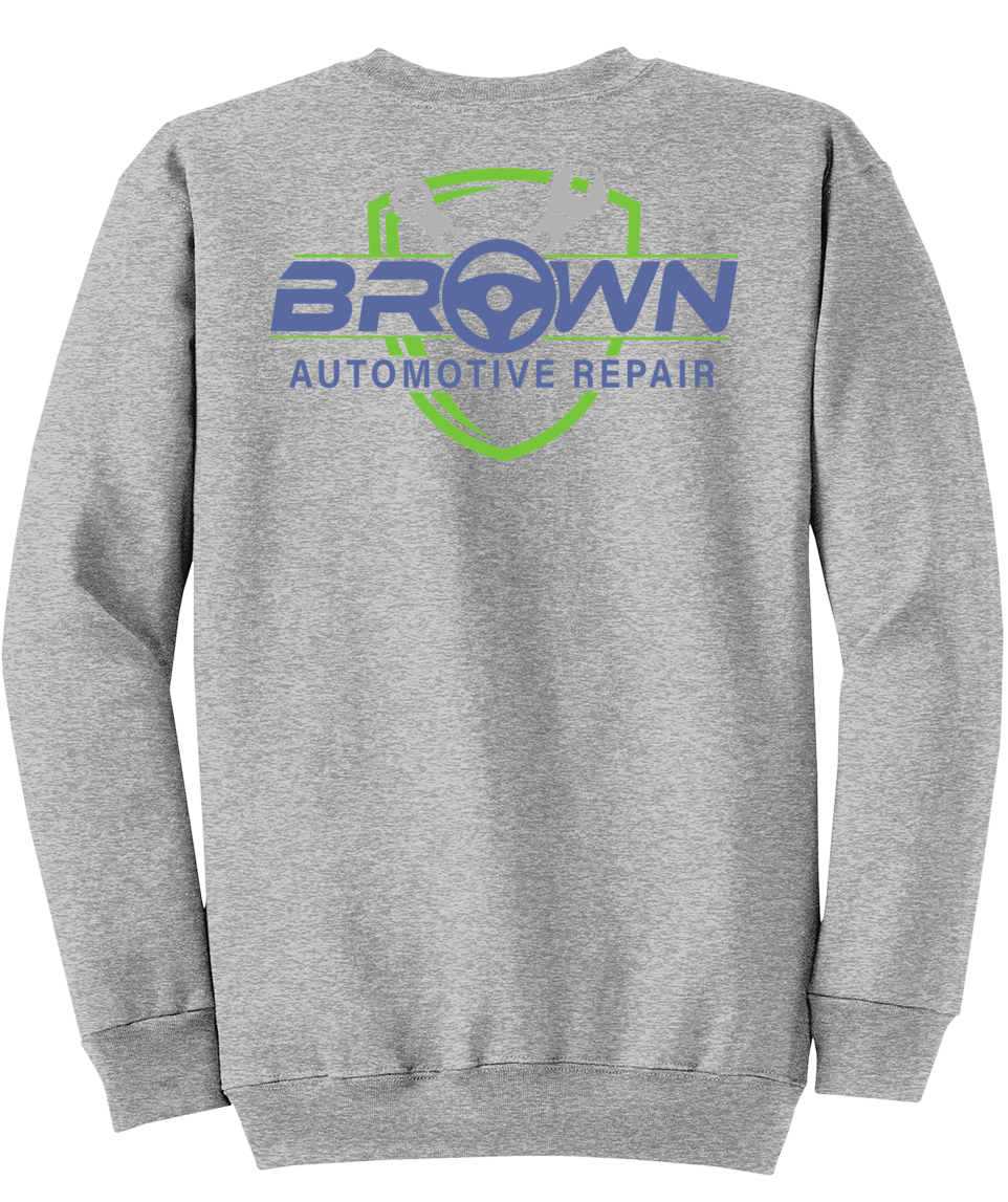 Sweatshirt - Core Fleece Crewneck Sweatshirt - PC78 - Brown Automotive Repair
