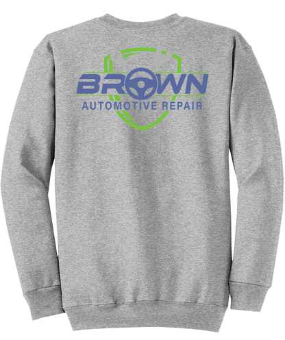 Sweatshirt - Core Fleece Crewneck Sweatshirt - PC78 - Brown Automotive Repair