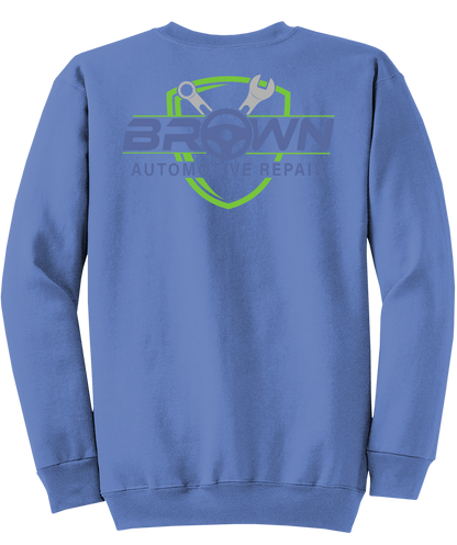 Sweatshirt - Core Fleece Crewneck Sweatshirt - PC78 - Brown Automotive Repair