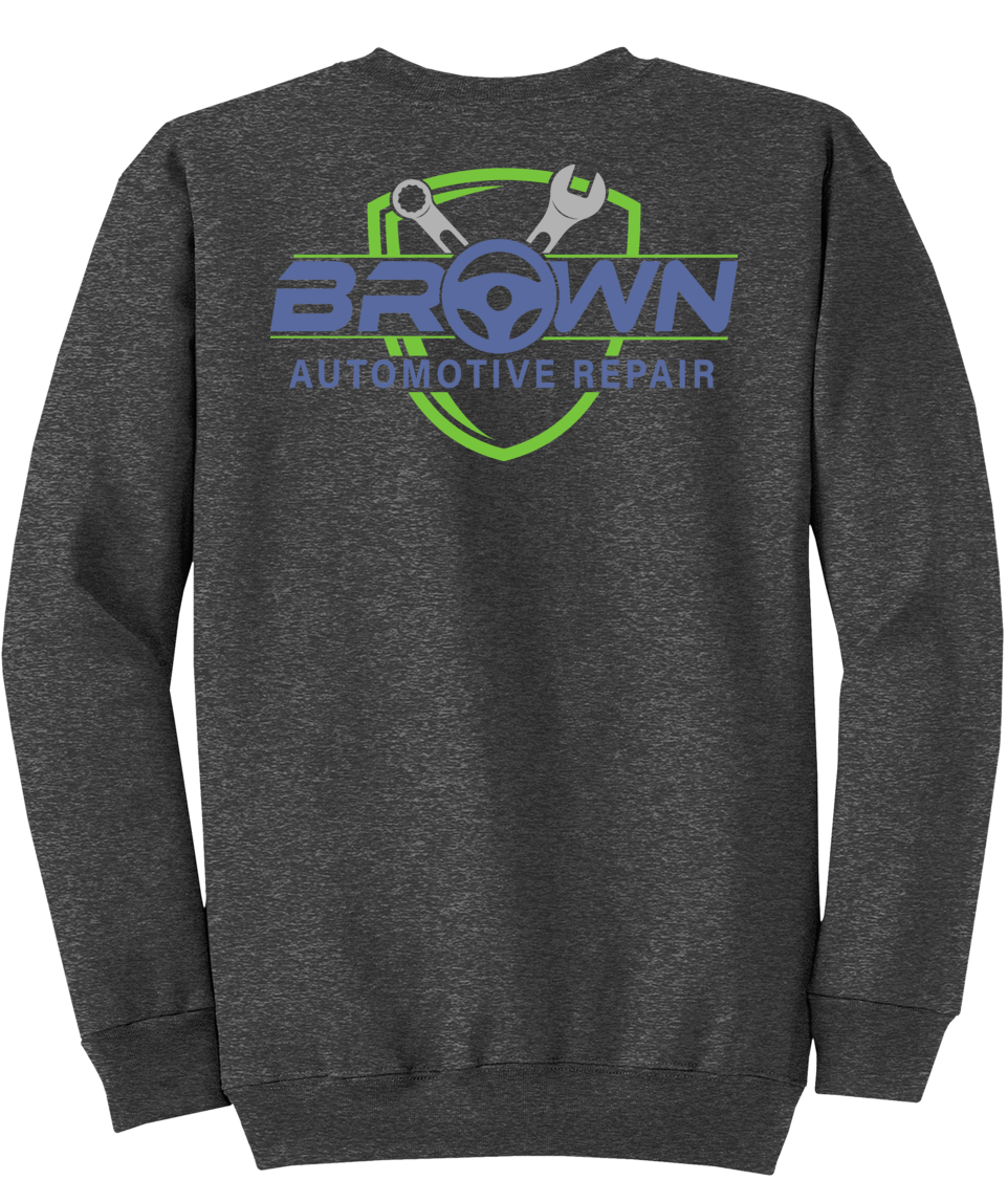 Sweatshirt - Core Fleece Crewneck Sweatshirt - PC78 - Brown Automotive Repair