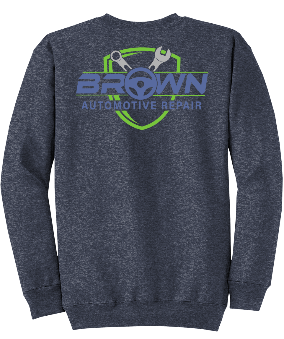 Sweatshirt - Core Fleece Crewneck Sweatshirt - PC78 - Brown Automotive Repair