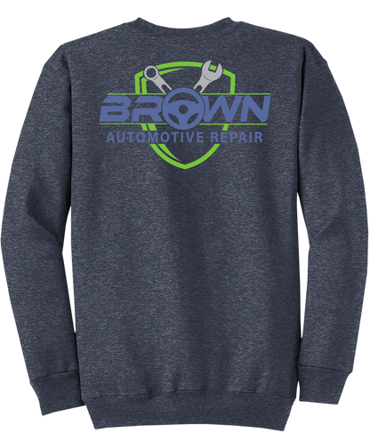 Sweatshirt - Core Fleece Crewneck Sweatshirt - PC78 - Brown Automotive Repair