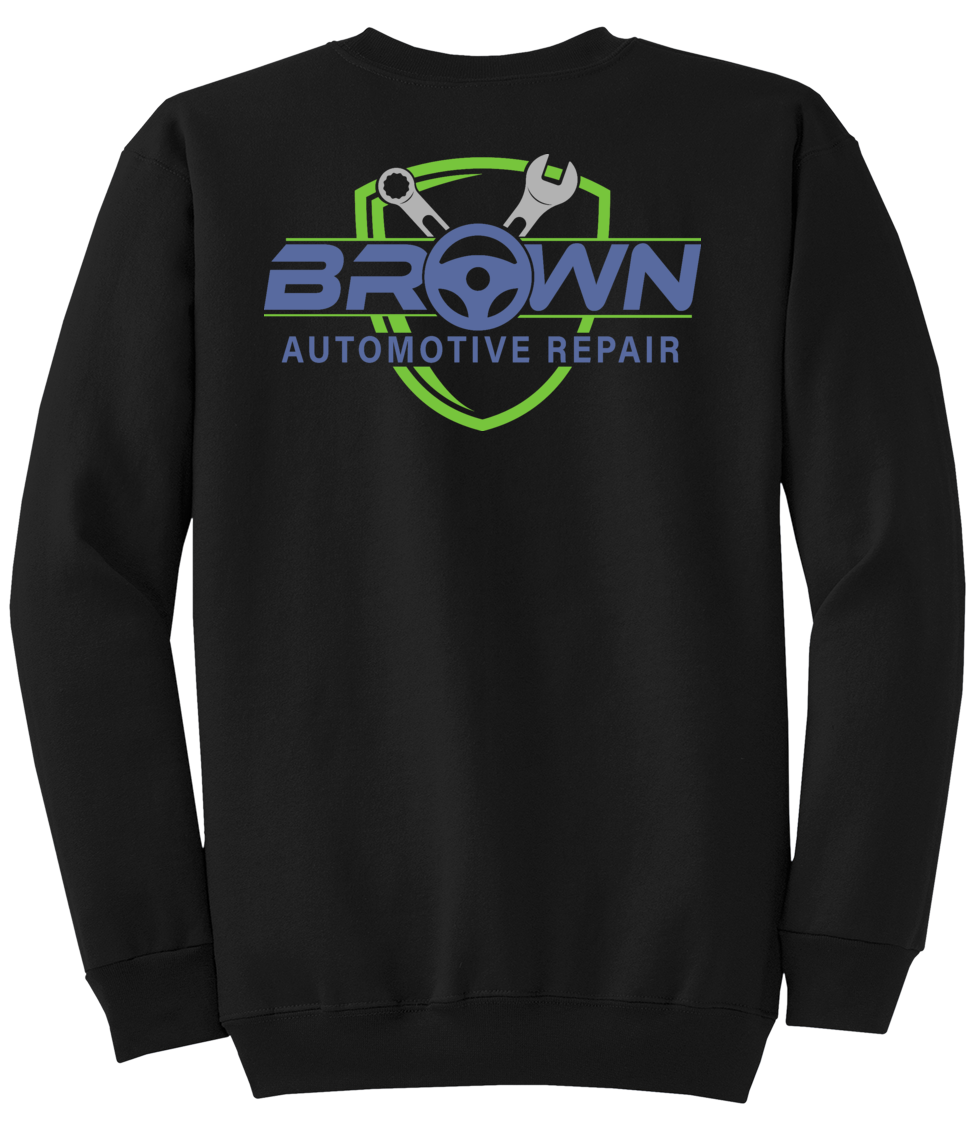 Sweatshirt - Core Fleece Crewneck Sweatshirt - PC78 - Brown Automotive Repair