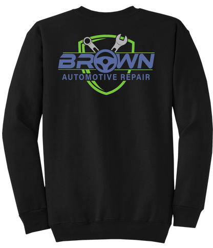 Sweatshirt - Core Fleece Crewneck Sweatshirt - PC78 - Brown Automotive Repair