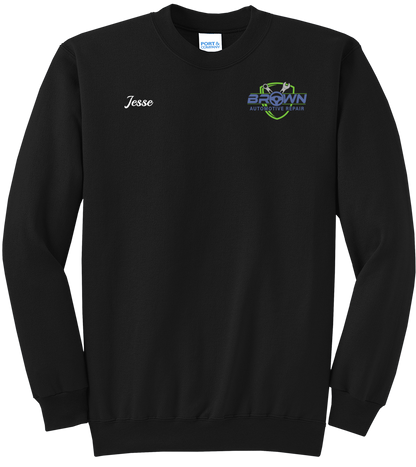 Sweatshirt - Core Fleece Crewneck Sweatshirt - PC78 - Brown Automotive Repair