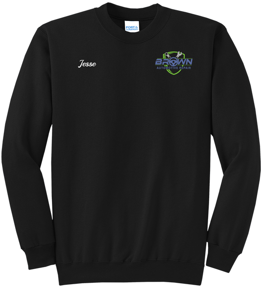 Sweatshirt - Core Fleece Crewneck Sweatshirt - PC78 - Brown Automotive Repair