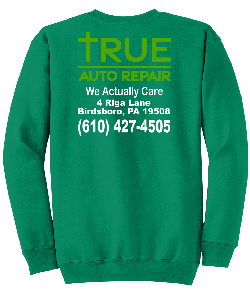 Sweatshirt - Core Fleece Crewneck Sweatshirt w/ Kangaroo Pocket - PC78 - True Auto Repair