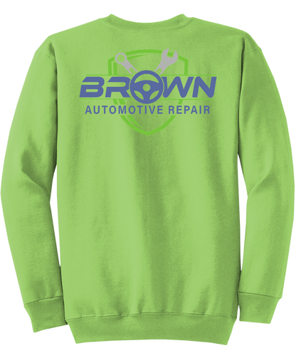 Sweatshirt - Core Fleece Crewneck Sweatshirt - PC78 - Brown Automotive Repair