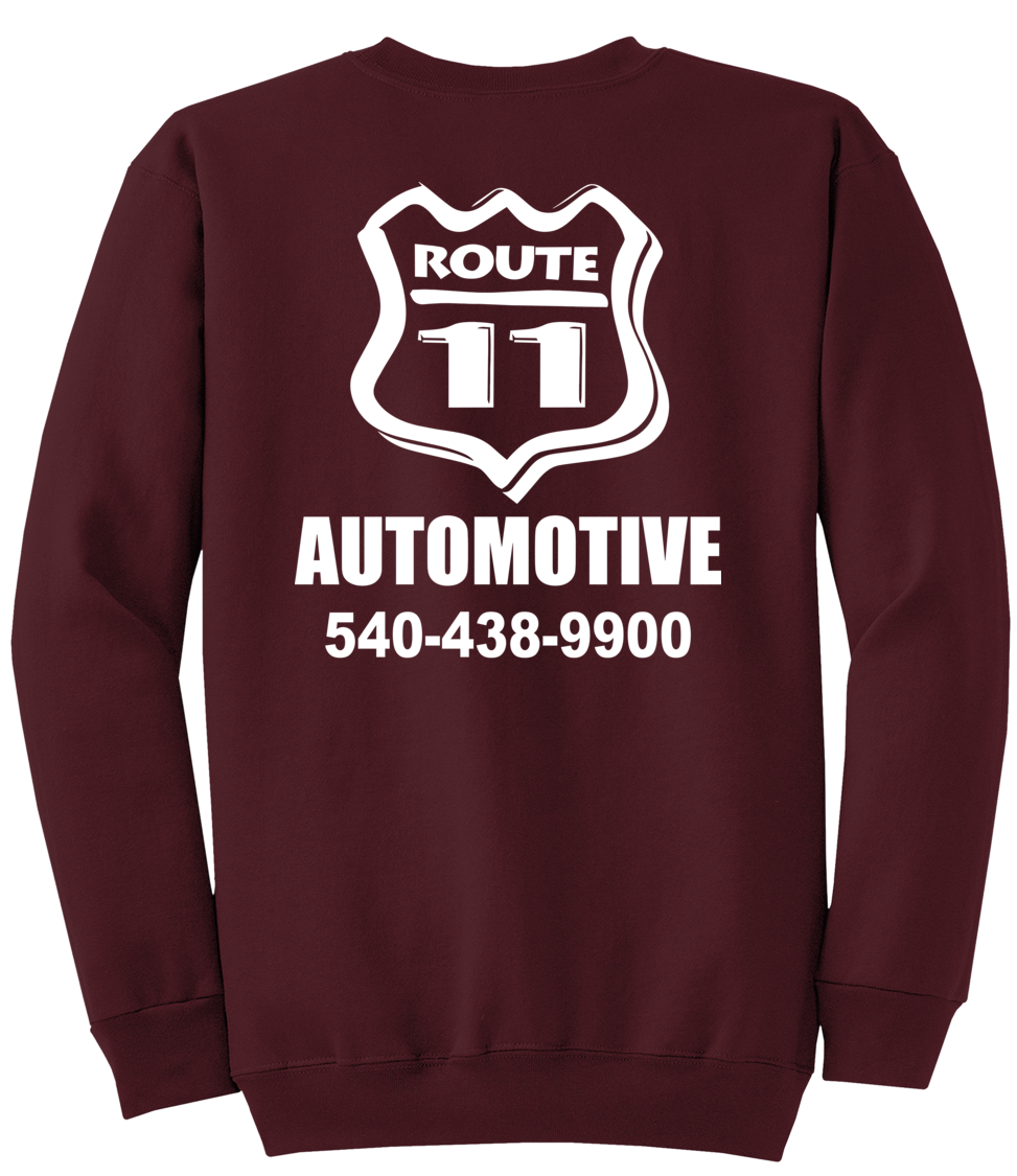 Sweatshirt - Core Fleece Crewneck - PC78 - Route 11 Automotive