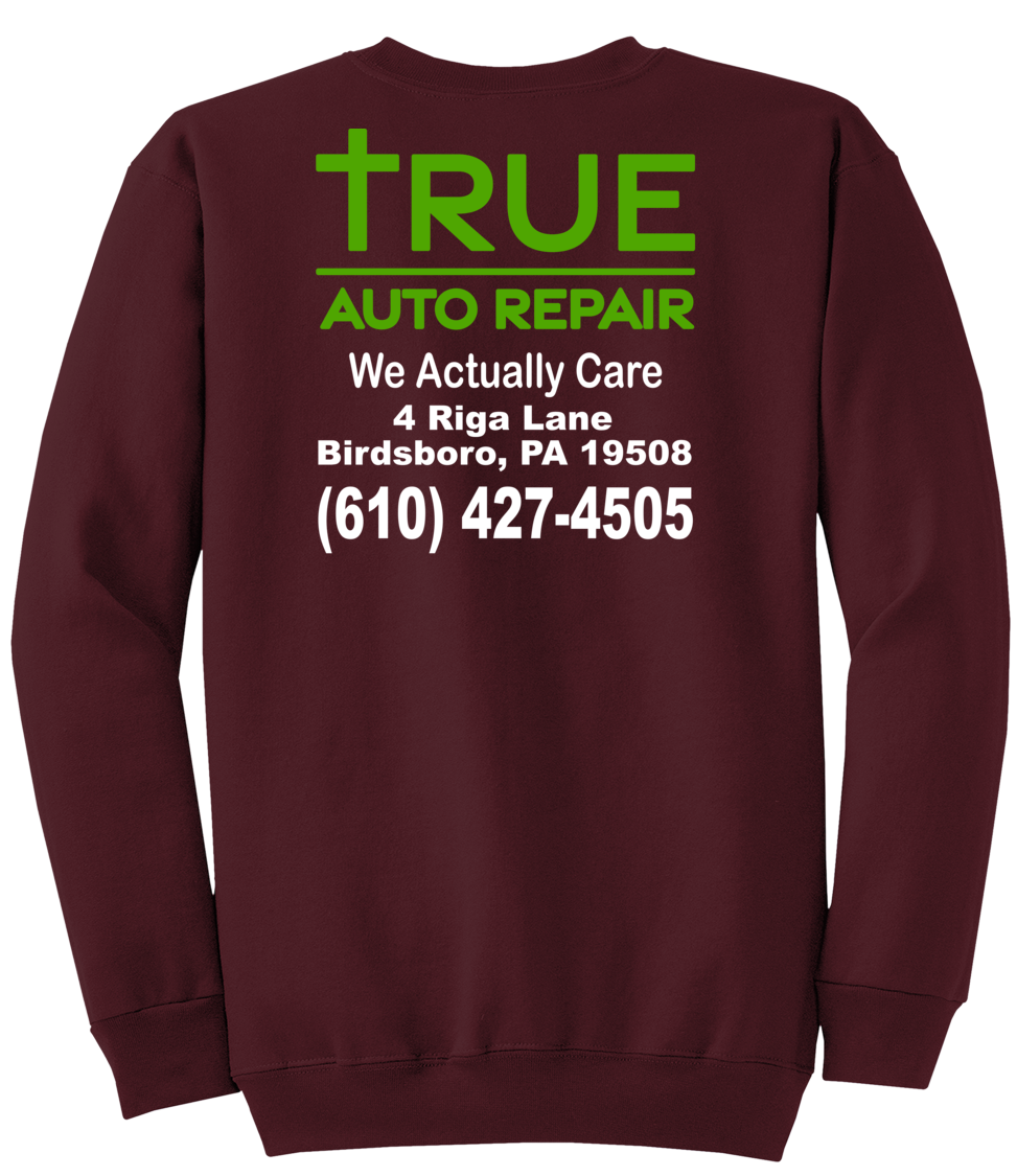 Sweatshirt - Core Fleece Crewneck Sweatshirt w/ Kangaroo Pocket - PC78 - True Auto Repair