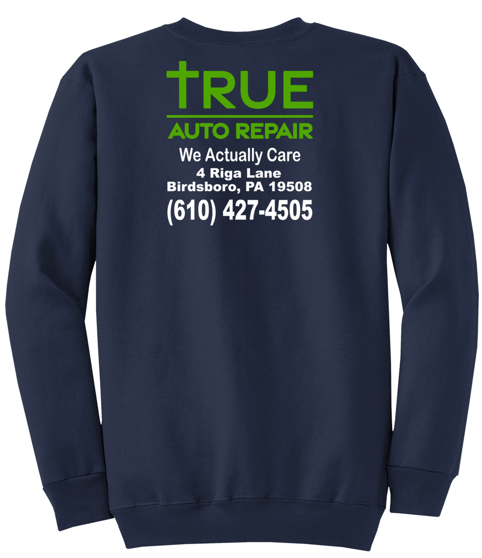 Sweatshirt - Core Fleece Crewneck Sweatshirt w/ Kangaroo Pocket - PC78 - True Auto Repair