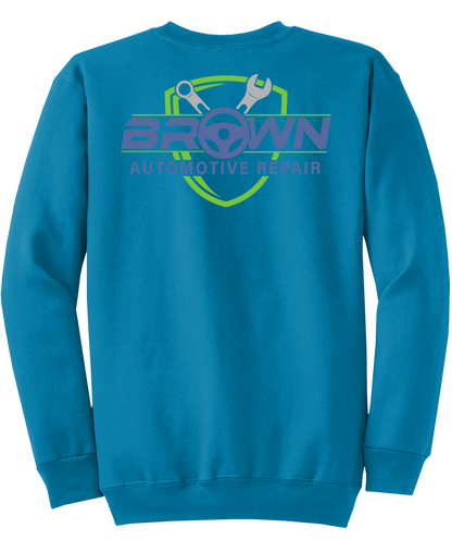 Sweatshirt - Core Fleece Crewneck Sweatshirt - PC78 - Brown Automotive Repair