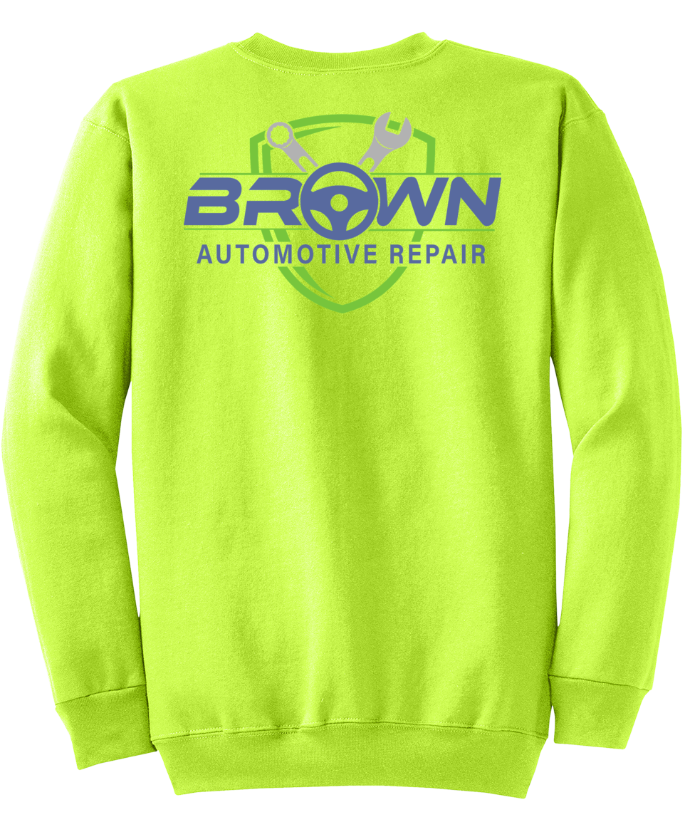 Sweatshirt - Core Fleece Crewneck Sweatshirt - PC78 - Brown Automotive Repair