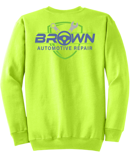 Sweatshirt - Core Fleece Crewneck Sweatshirt - PC78 - Brown Automotive Repair