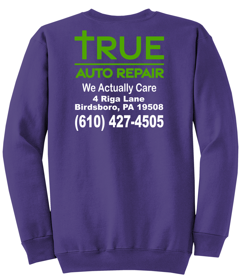 Sweatshirt - Core Fleece Crewneck Sweatshirt w/ Kangaroo Pocket - PC78 - True Auto Repair