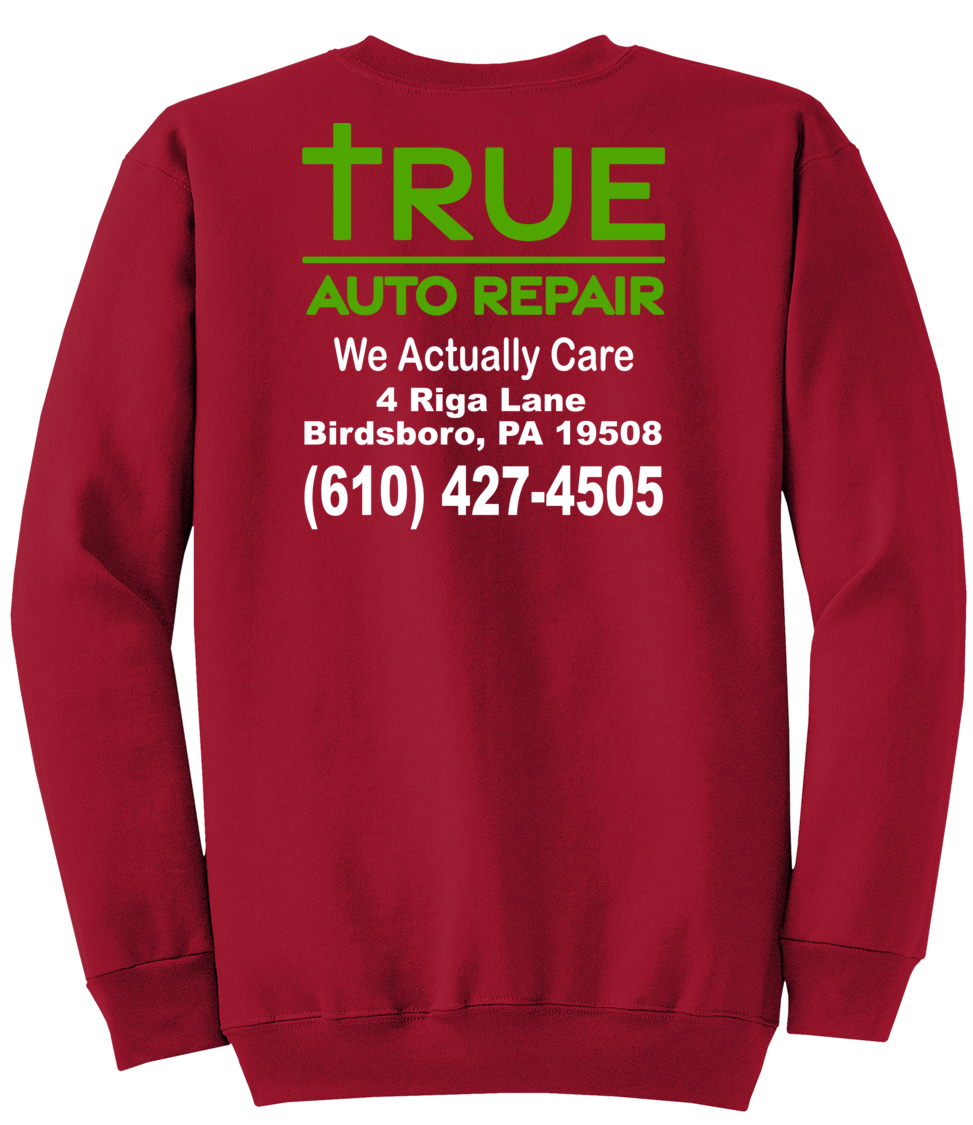 Sweatshirt - Core Fleece Crewneck Sweatshirt w/ Kangaroo Pocket - PC78 - True Auto Repair