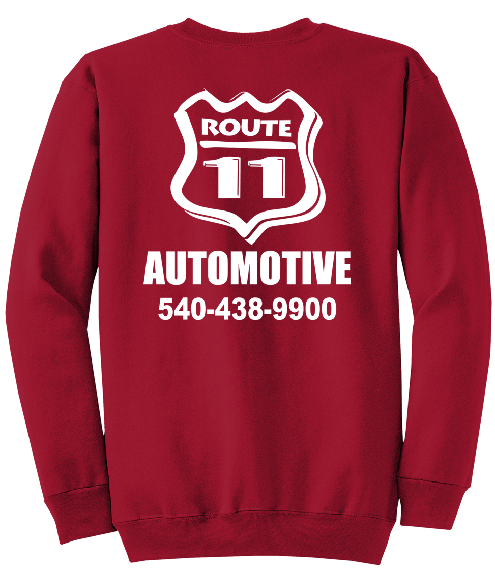 Sweatshirt - Core Fleece Crewneck - PC78 - Route 11 Automotive