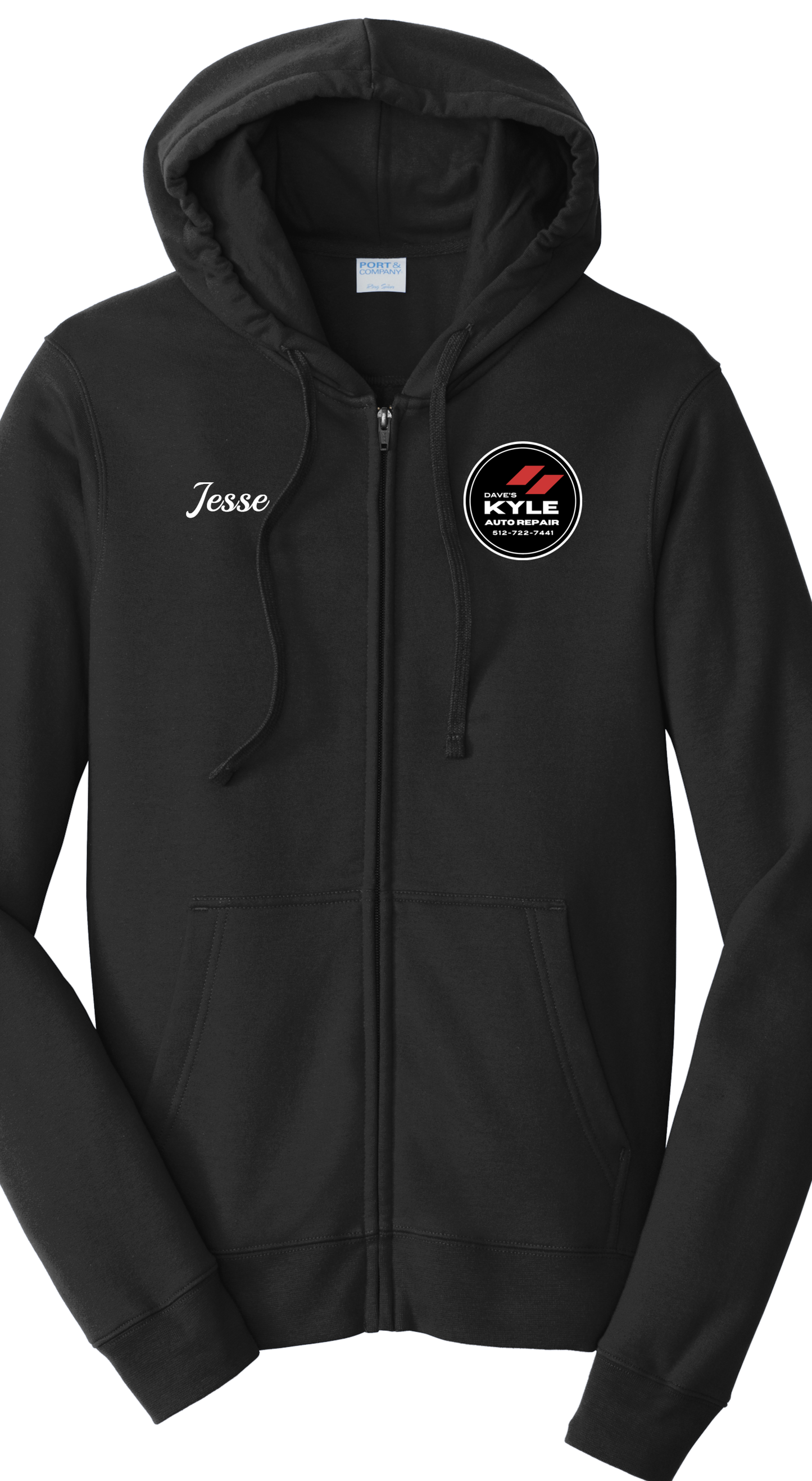Premium Youth Hoodie - Port & Co. Youth Core Fleece Pullover Hooded Sweatshirt PC90HY  - Dave's Kyle Auto Repair