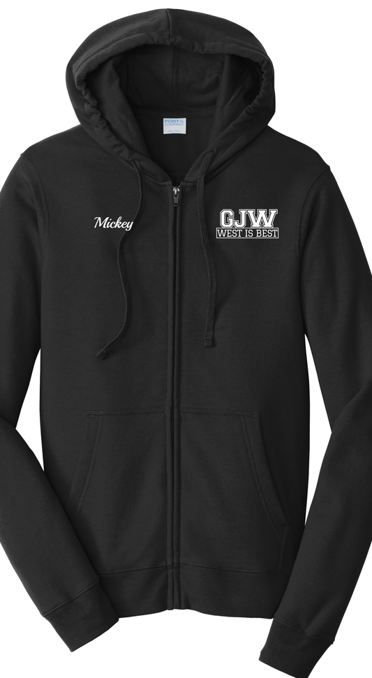 Full-Zip Hoodie - Fan Favorite™ Fleece Hooded Sweatshirt PC850ZH - George J West Elementary School
