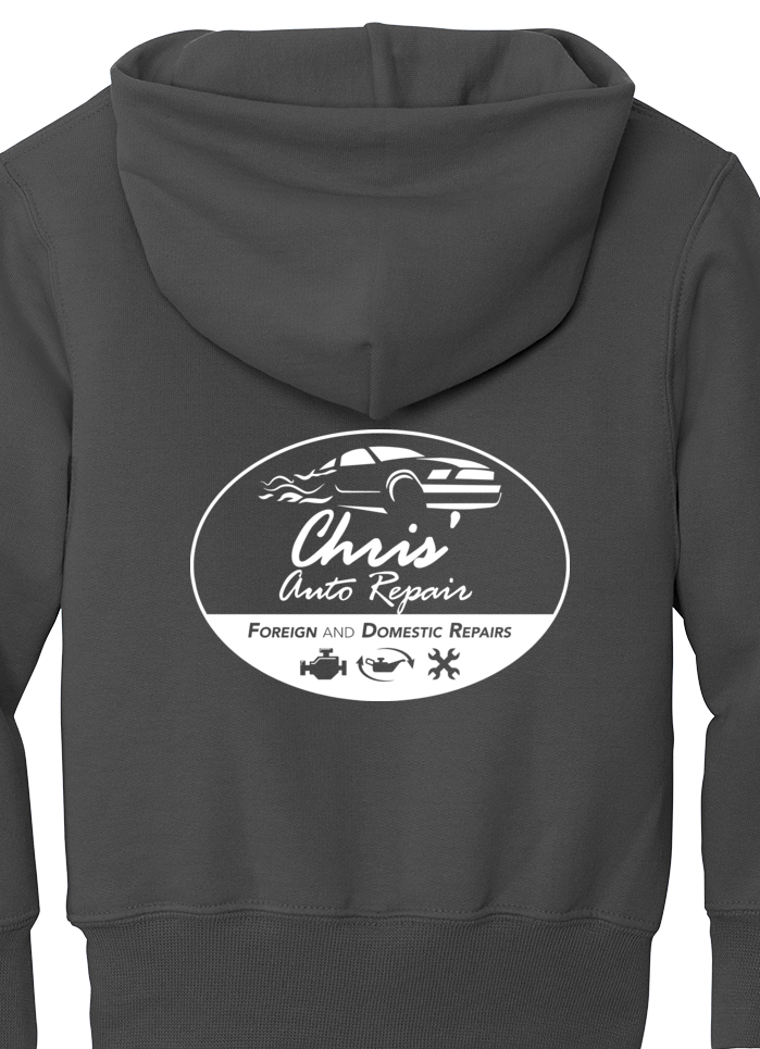 Premium Youth Hoodie - Port & Co Youth Core Fleece Pullover Hooded Sweatshirt PC90HY  - Chris Auto Repair