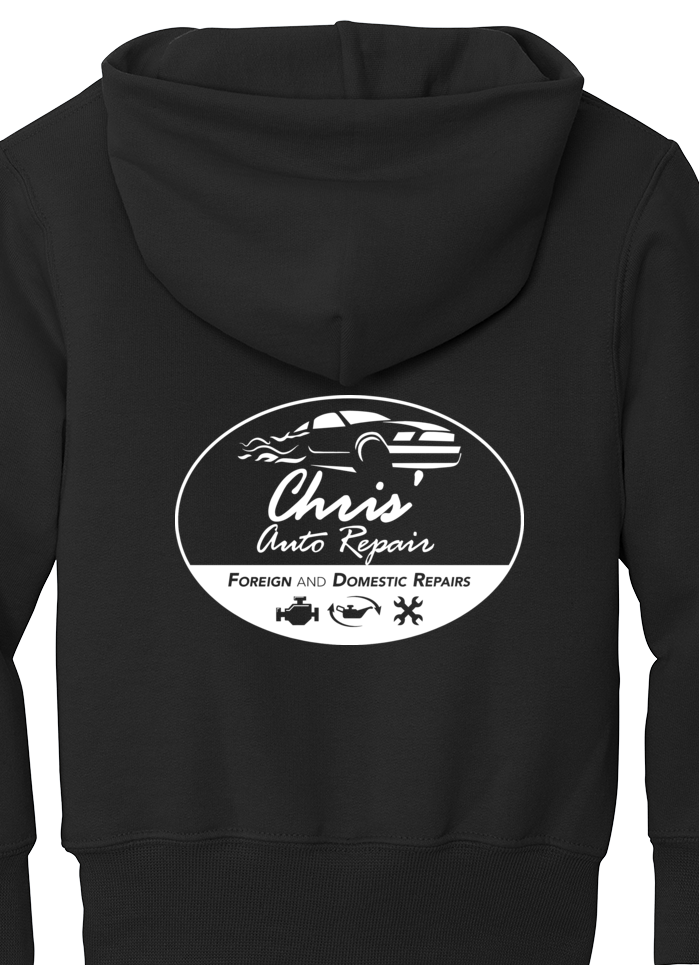 Premium Youth Hoodie - Port & Co Youth Core Fleece Pullover Hooded Sweatshirt PC90HY  - Chris Auto Repair