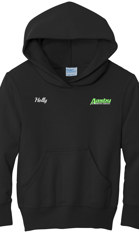 Premium Youth Hoodie - Port & Company® Youth Core Fleece Pullover Hooded Sweatshirt PC90HY  - Aasby Automotive