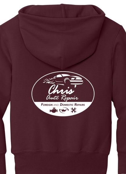 Premium Youth Hoodie - Port & Co Youth Core Fleece Pullover Hooded Sweatshirt PC90HY  - Chris Auto Repair