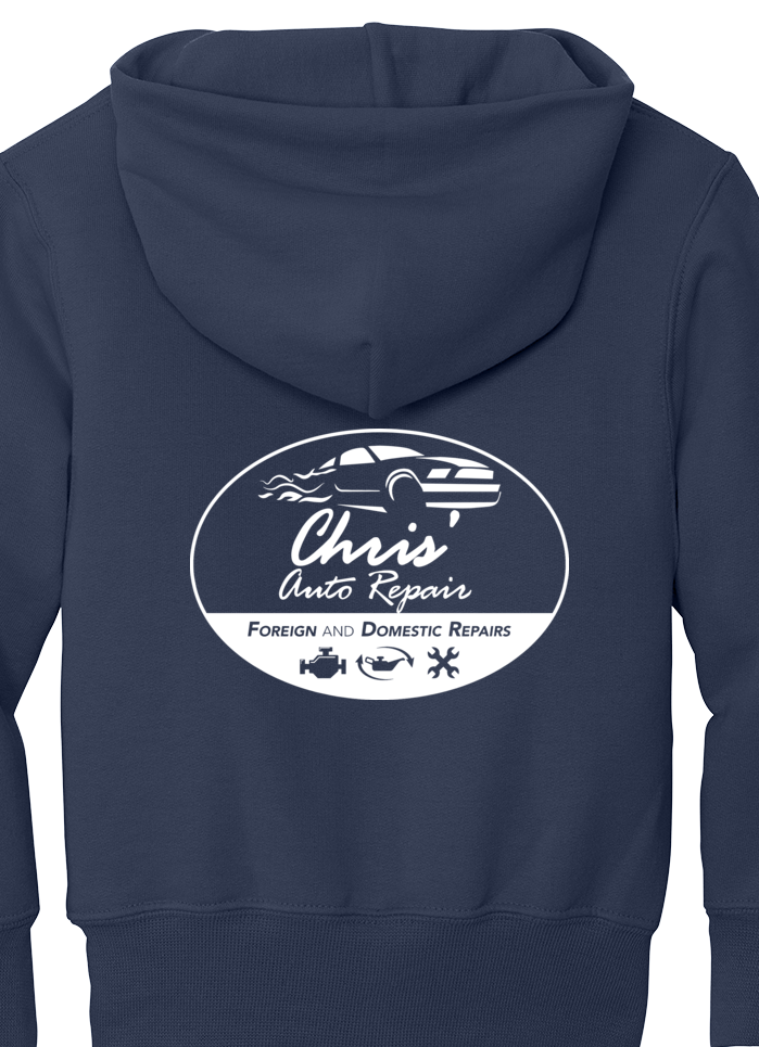 Premium Youth Hoodie - Port & Co Youth Core Fleece Pullover Hooded Sweatshirt PC90HY  - Chris Auto Repair