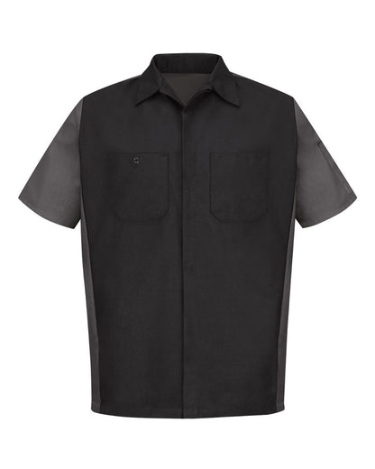 Technician Shirt - Short Sleeve TALL Ripstop Crew Red Kap - SY20T
