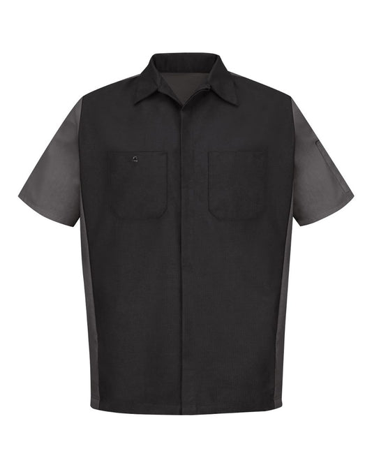 Technician Shirt - Short Sleeve TALL Ripstop Crew Red Kap - SY20T
