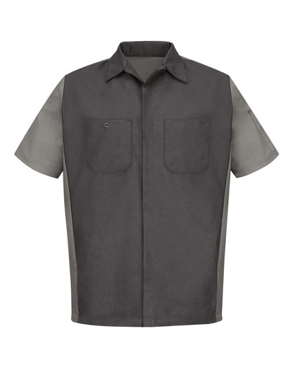 Technician Shirt - Short Sleeve TALL Ripstop Crew Red Kap - SY20T