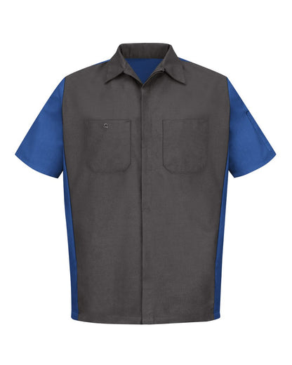 Technician Shirt - Short Sleeve TALL Ripstop Crew Red Kap - SY20T