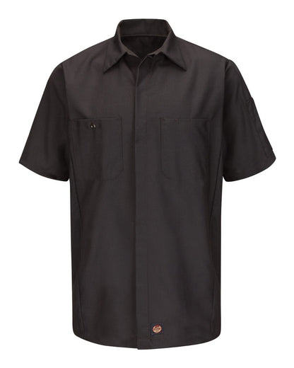 Technician Shirt - Short Sleeve TALL Ripstop Crew Red Kap - SY20T