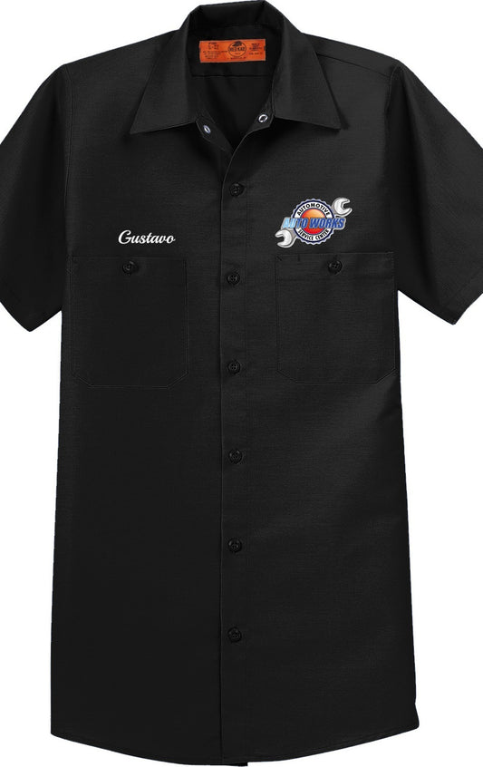 Work Shirt - Short Sleeve Industrial Work Shirt SP24 - Auto Works Automotive Service Center