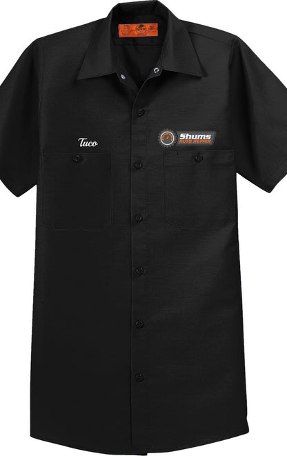 Work Shirt - Short Sleeve Industrial Work Shirt SP24 - Shums Auto Repair