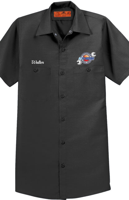 Work Shirt - Long Size, Short Sleeve Industrial Work Shirt SP24LONG - Auto Works Automotive Service Center