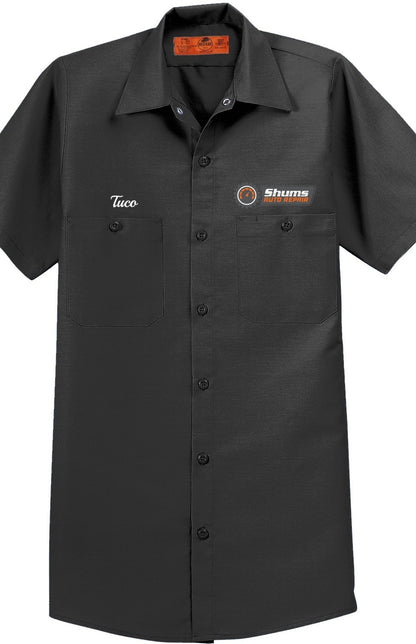 Work Shirt - Short Sleeve Industrial Work Shirt SP24 - Shums Auto Repair